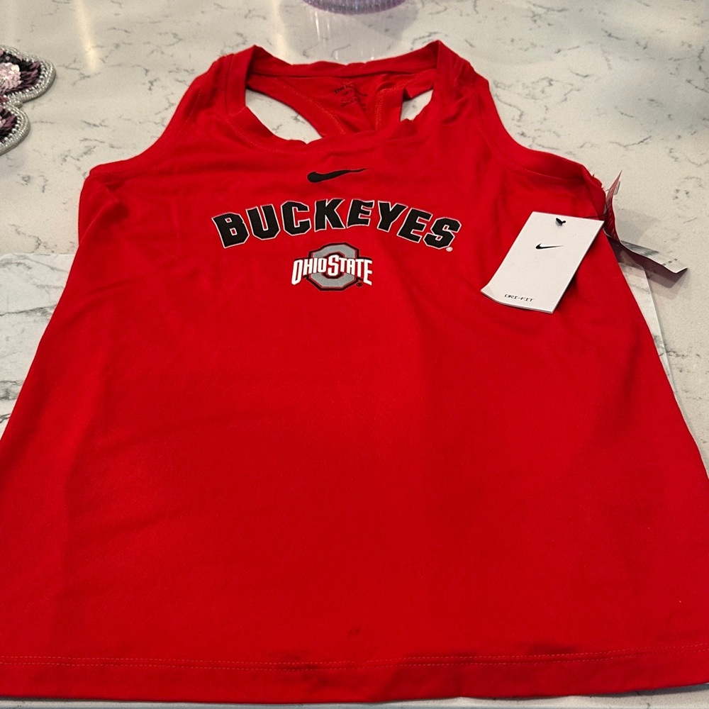 Nike Red Buckeyes Athletic Tank NWT